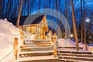 Furano, Hokkaido, Japan winter cabins