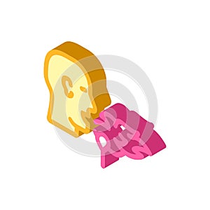 Fure show performing isometric icon vector illustration