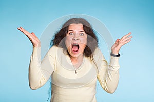 Furious angry woman with rage and frustration