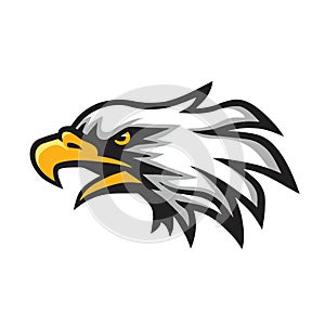 Furious Eagle Head Logo Mascot Vector