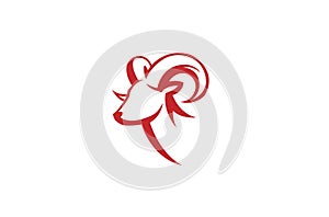 Furious Red Ram Horn Logo photo