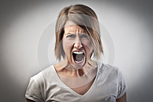 Furious woman photo