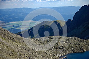 Liptov basin under High Tatras, Slovakia