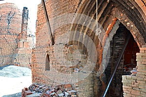 Furnace in brick factory. Ben Tre. Mekong delta region. Vietnam photo