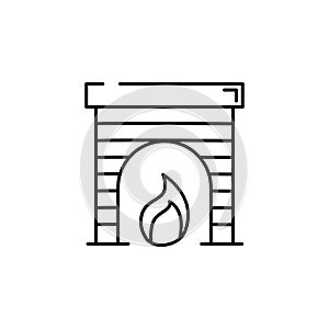 furnace, heater stove icon. Element of temperature control equipment for mobile concept and web apps illustration. Thin line icon