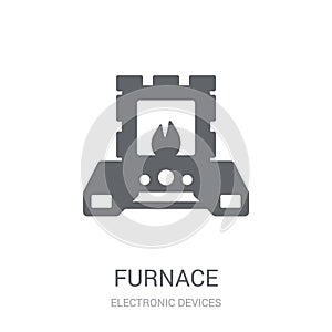 furnace icon. Trendy furnace logo concept on white background fr