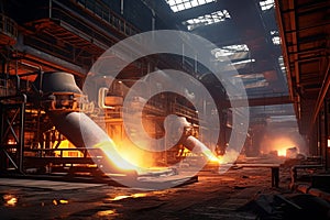 Furnace industrial manufacture plant metal heat factory steel heavy iron