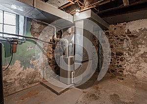 Furnace system has been repaired in a very old home