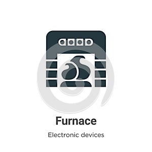 Furnace vector icon on white background. Flat vector furnace icon symbol sign from modern electronic devices collection for mobile