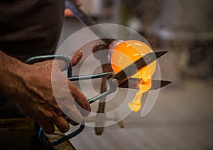 Furnaces in the glass factory