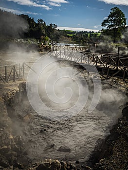 Furnas volcanic thermal springs