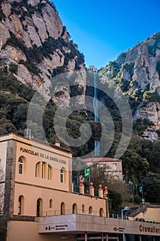 Furnicular train to the top of Monserrat mountain