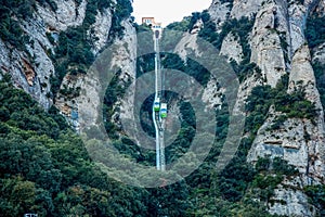 Furnicular train to the top of Monserrat mountain