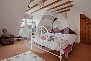 Furnished 17th century cottage bedroom
