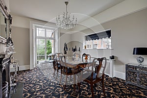 Furnished victorian rectory dining room