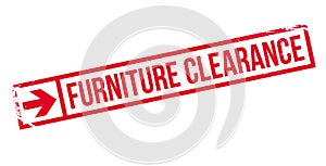 Furniture Clearance rubber stamp
