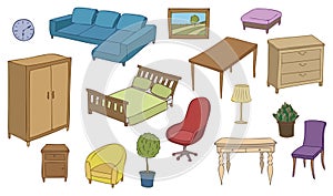 Furniture and decoration color set