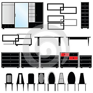 Furniture for the house illustration