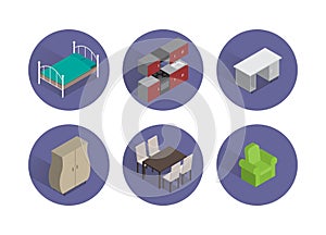 Furniture icon set