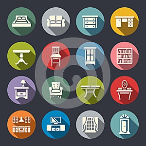 Furniture icon set