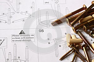 Furniture instructions with fixings