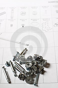 Furniture instructions with fixings