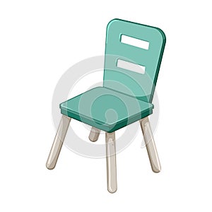 furniture kid chair cartoon vector illustration