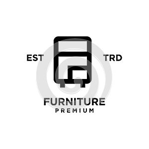 Furniture logo icon design illustration