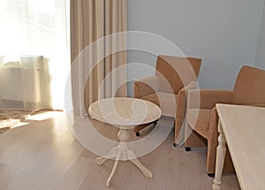 Furniture in a modern hotel room. Interior