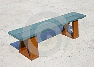 Furniture for outdoor spaces made with recycled plastic material photo