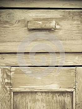 Furniture part. Closeup of wooden kitchen cabinet