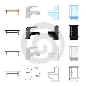 furniture related icon set