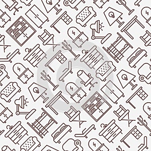 Furniture seamless pattern