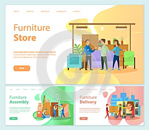 Furniture Store Online Banners, Delivery Service