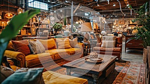 Furniture Warehouse Large Displays Stylize - AI Generated