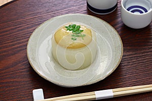 Furofuki daikon, simmered japanese radish served with miso sauce