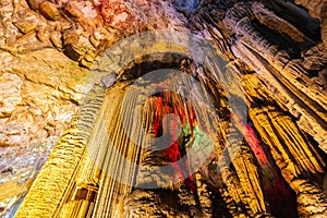 Furong Cave in Wulong Karst National Geology Park, Chongqing, China. is the World Natural Heritage place