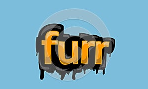 FURR writing vector design on blue background