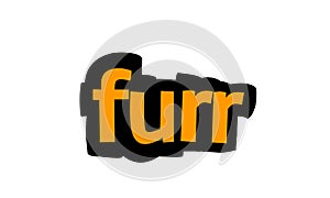 FURR  writing vector design on white background