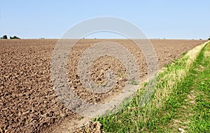 Furrows near the field edge