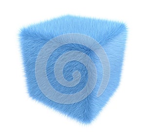 Furry blue cube