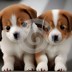 Furry docile puppies