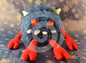 Furry Monster Crochet Toy