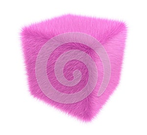 Furry pink cube