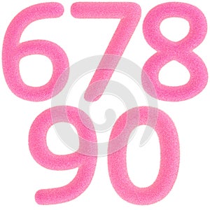 Furry pink numbers