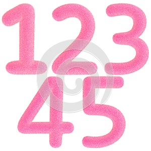 Furry pink numbers