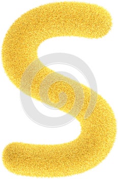 Furry yellow letter