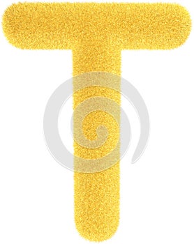 Furry yellow letter