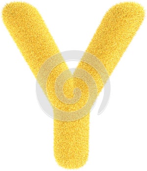 Furry yellow letter