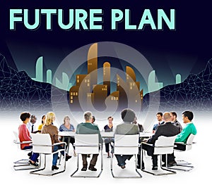 Furutistic Future Plan Urban Structure Concept